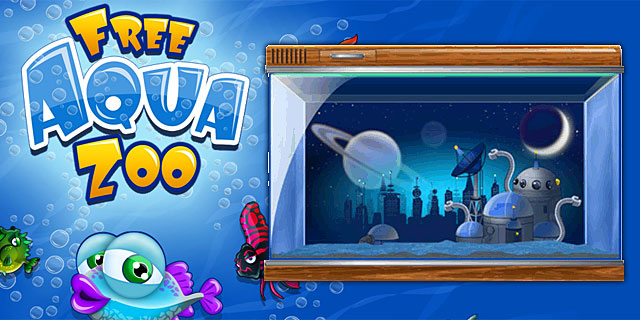 Neues Aquarium Hintergrundbild für die Robofische vom FreeAquaZoo Browsergame