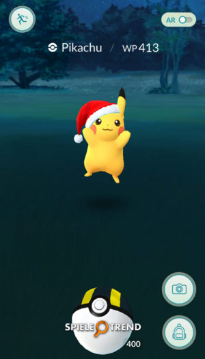 Pikachu Pokémon GO Weihnachten 2016/2017