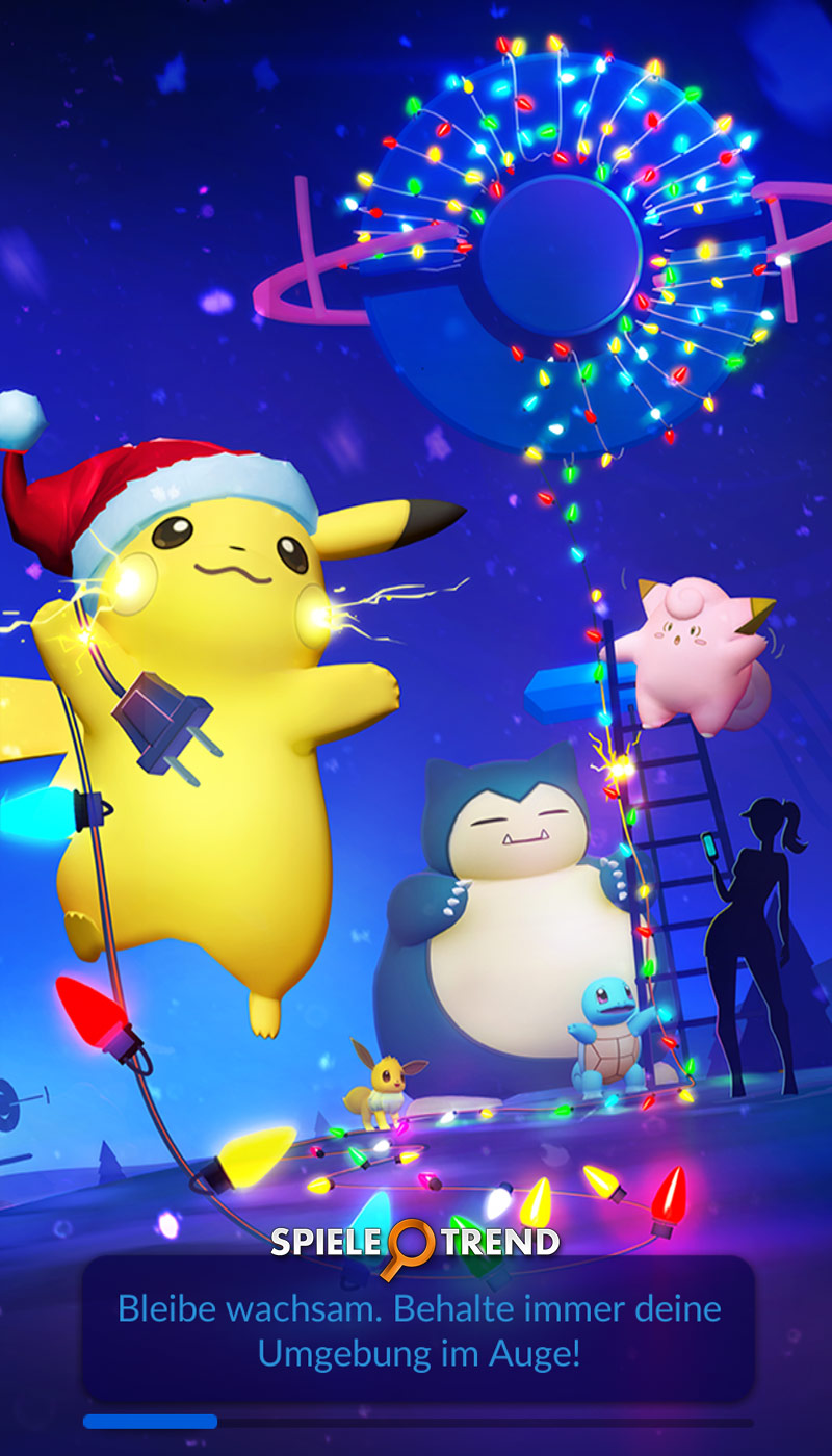 Pokémon GO: Pikachu mit Weihnachtsmütze