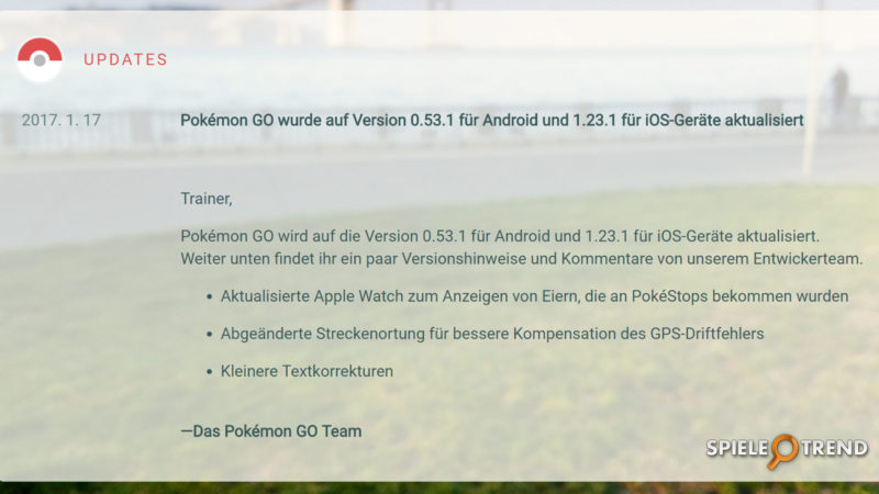 Pokémon GO Version 0.53.1 (Android)