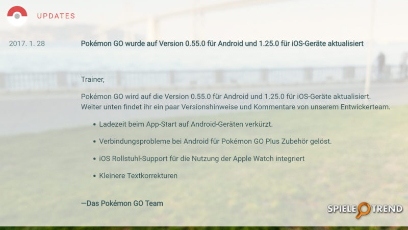 Pokémon GO Version 0.55.0 (Android)