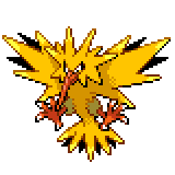 Pokémon Pokédex Nummer 145 Zapdos Shiny